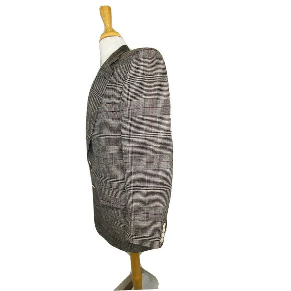 Cricketeer 1847 Dillard’s Vintage Men’s Blazer Houndstooth Plaid Union Made USA - Picture 7 of 11